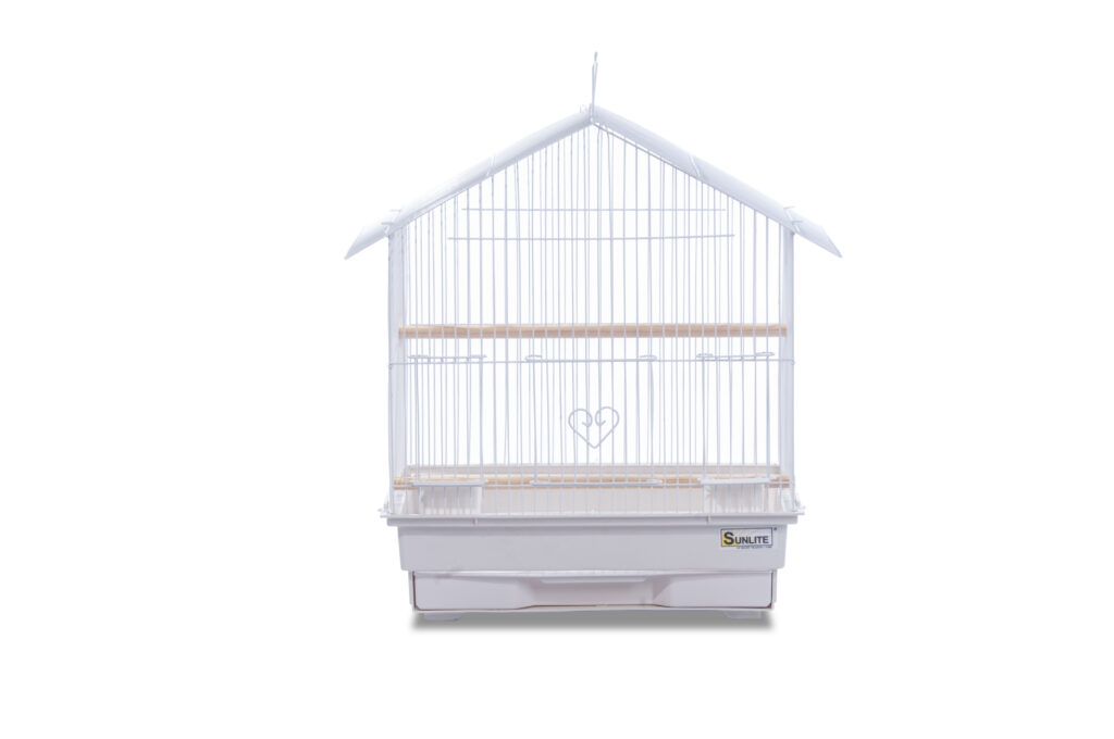 small white bird cage
